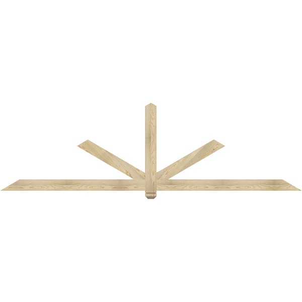 Ekena Millwork Kennewick Rough Sawn Timber Gable Bracket, Douglas Fir, 108"W x 31 1/2"H x 2"D x 4"F, 7/12 Pitch GBW108X31X0204KEN00RDF - main